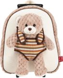 BE MY FRIEND, Detský plyšový batoh na kolieskach s odnímateľnou hračkou MEDVEDÍK, 13040