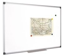 Biela, magnetická, utierateľná tabuľa, 120 x 180 cm, hliníkový rám, VICTORIA