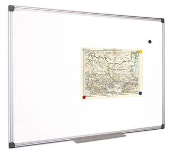 Biela, magnetická, utierateľná tabuľa, 90 x 180 cm, hliníkový rám, VICTORIA
