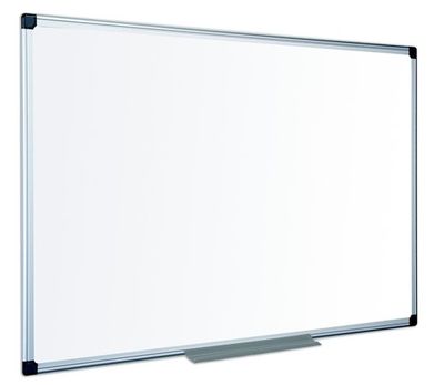 Biela tabuľa, smaltovaná, matná, 100x200 cm, hliníkový rám, VICTORIA