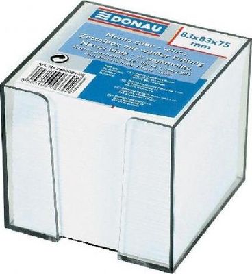Bloček kocka nelepená 83x83x75mm biela v čírej krabičke