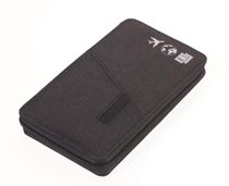 Box na dokumenty, na cestovanie, s RFID ochranou, s guličkovým perom, TROIKA "Cargosafe", tmavosivá