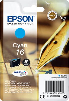 C13T16224012 EPSON WF Tinte cyan ST 165