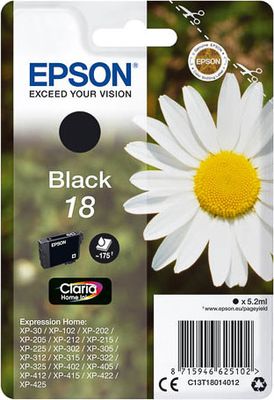 C13T18014012 EPSON XP Tinte black ST 175