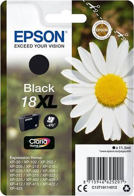 C13T18114012 EPSON XP Tinte black HC 470
