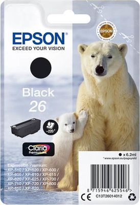 C13T26014012 EPSON XP Tinte black ST 220