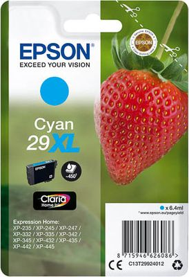 C13T29924012 EPSON XP Tinte cyan HC 450