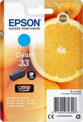 C13T33424012 EPSON XP Tinte cyan ST 200