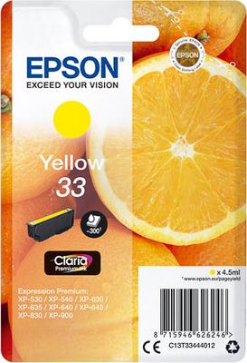 C13T33444012 EPSON XP Tinte yellow ST
