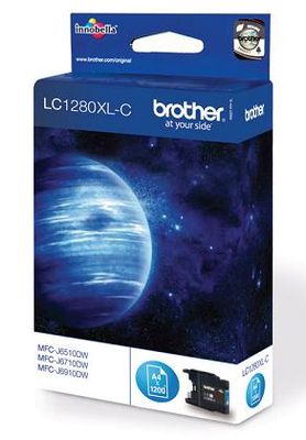Cartridge Brother LC-1280XLC cyan - originál
