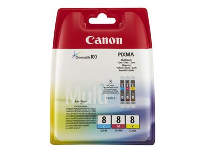 Cartridge Canon CLI-8 C/M/Y pack - originál