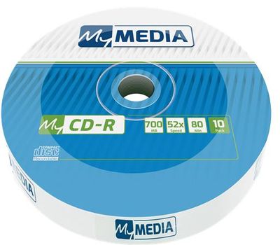 CD-R disk, 700MB, 52x, zmršťovacie balenie , MYMEDIA
