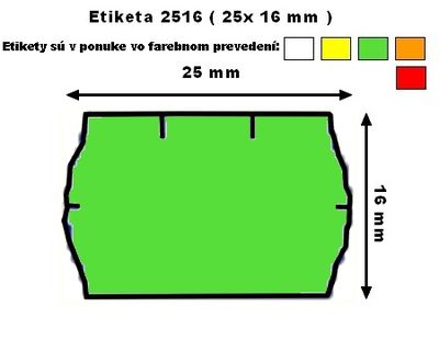 Cenové etikety Contact 25x16 mm zelené