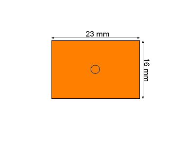 Cenové etikety MOTEX 16x23 mm oranžové