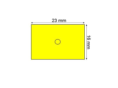 Cenové etikety MOTEX 16x23 mm žlté
