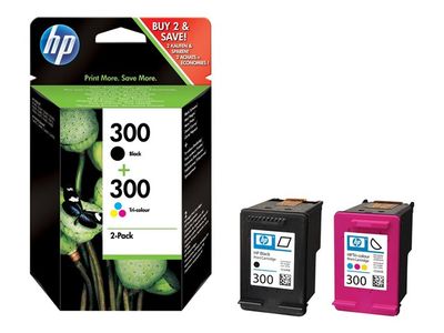 Cartridge HP 300 black + color (CN637EE) - originál