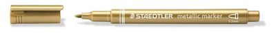 Dekoračný popisovač, 1-2 mm, kuželový, STAEDTLER, zlatý