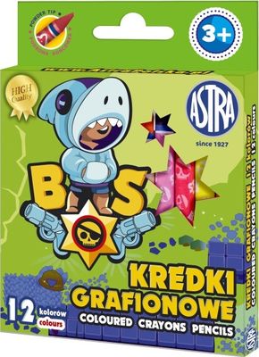 Detské grafitové farbičky bez dreva BRAWL STARS, sada 12ks, 316121008