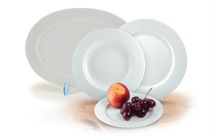 Dezertný tanier, porcelán, 19 cm, ROTBERG, "Basic", biely