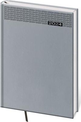 Diár Gommato denný A5 14,3x20,5 cm šedý 2024