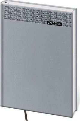 Diár Gommato týždenný B5 17x24 cm šedý 2024