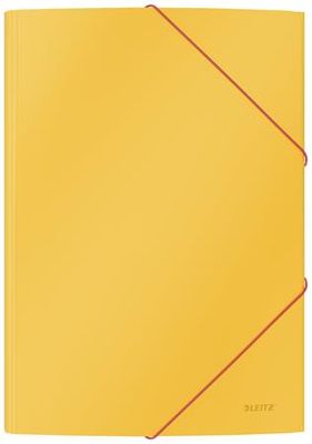 Doska s gumičkou, 15 mm, kartón, A4, LEITZ "Cosy", matná žltá