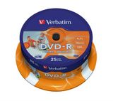 DVD-R 4,7 GB, 16x, široko popisovateľné, matné, 
