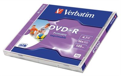 DVD+R 4,7 GB, 16x, široko potlačiteľné, matné, "ID", klasický obal