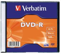 DVD-R 4,7 GB, 16x, tenký obal (AZO), VERBATIM