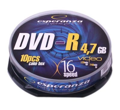 DVD-R Esperanza 16x cake/10 ks