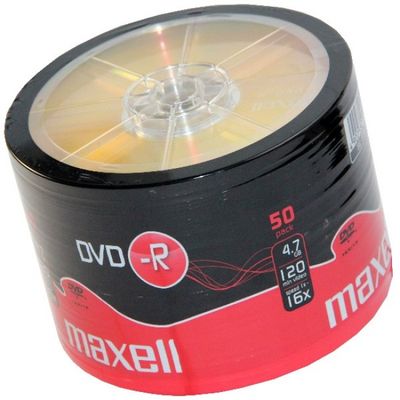 DVD-R Maxell, 4,7 Gb, 16X, bulk/50 ks