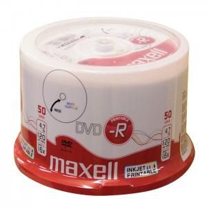 DVD-R Maxell 4,7 GB 16x, cakebox/50 ks, printable