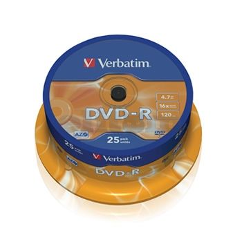 DVD-R Verbatim 4,7 GB 16x, 25-cake