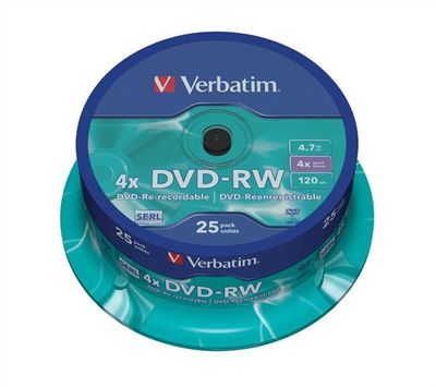 DVD-RW 4,7 GB, 4x, cake box (SERL)