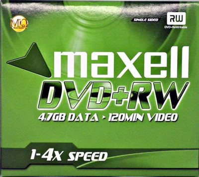 DVD+RW Maxell, 4,7 GB, jewelbox