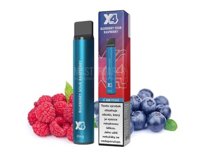 E-cigareta X4 BAR - Blueberry Sour Raspberry (20 mg)