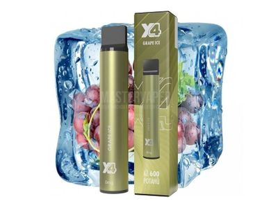 E-cigareta X4 BAR ZERO - Grape ICE (0 mg)