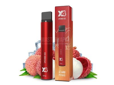 E-cigareta X4 BAR ZERO - Lychee ICE (0 mg)