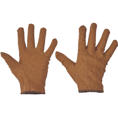 EGRET rukavice úplet - vinyl hnedé