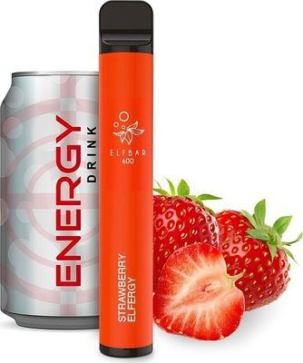 Elf Bar 600 - 0mg - ZERO - Strawberry Energy (Energy drink s jahodou)