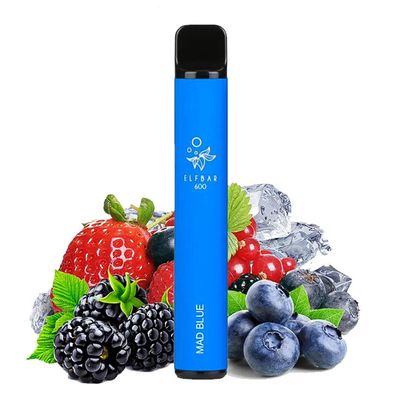 ELFBAR 600 elektronická cigareta 550 mAh (Mad Blue) 20mg