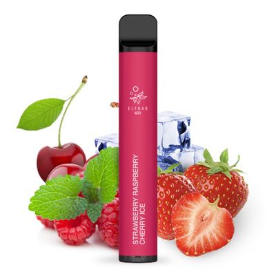 ELFBAR 600 elektronická cigareta 550 mAh (Strawberry Raspberry Cherry Ice) 20mg