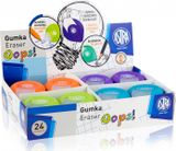 Ergonomická guma OOPS!, 2v1, na ceruzky aj perá, mix farieb, krabička, 403120003