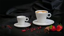 Espresso šálka + podšálka, 70 ml, 6 ks/bal, biela, "CoffeeTime"