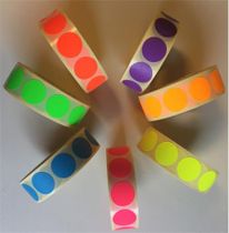 Etikety, 20 mm kruh, 1000 etikiet/kotúč, fialové