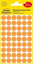Etikety kruhové 12mm Avery neónovo oranžové