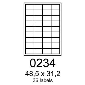 etikety RAYFILM 48,5x31,2 vysokolesklé biele laser R01190234A (100 list./A4)