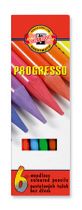 Farebné ceruzky "8755/6",  Progresso , 6 farieb
