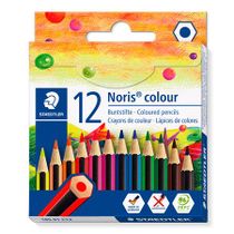 Farebné ceruzky, sada, šesťhranné, krátke, STAEDTLER "Noris Colour 185", 12 rôznych farieb