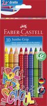 Farebné ceruzky, sada, trojhranné, hrubé, FABER-CASTELL "Grip", 10 rôznych farieb